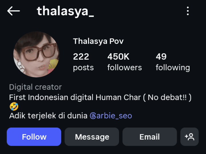 Thalasya AI influencer Thalasya AI influencer